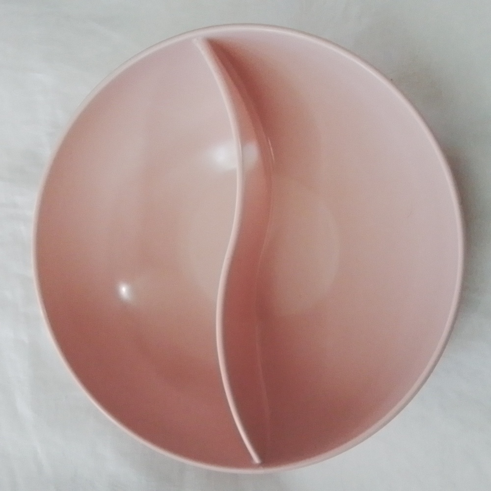 Mar-Crest Melmac M-12 Pink Divided Serving Bowl
